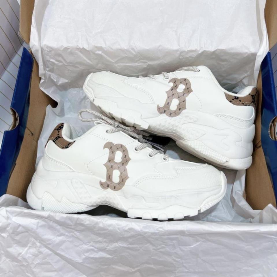 Giày MLB holo B nâu chunky Cao Cấp , Sneaker MLB siêu phẩm giày thể thao MLB độn đế holo chữ b nâu, ny đen mới