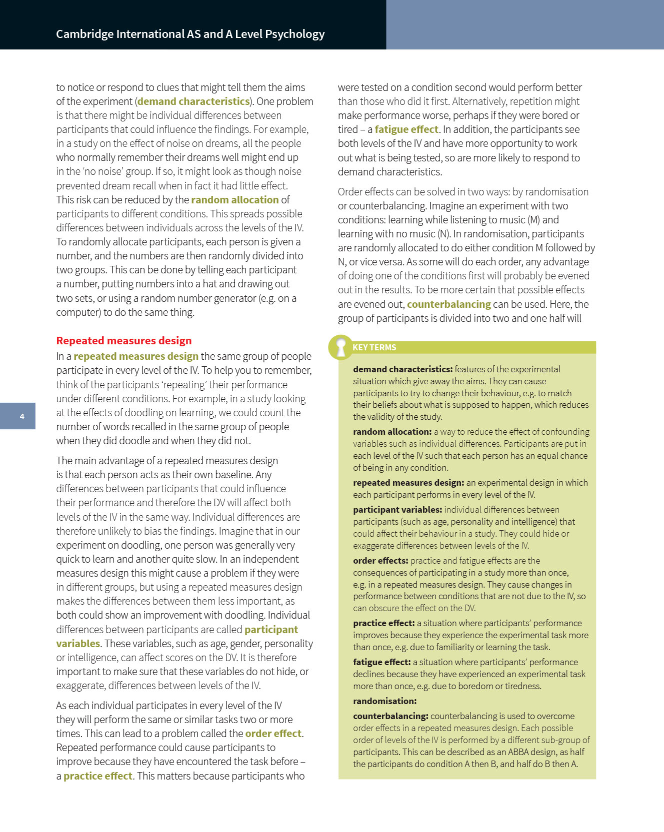Cambridge International AS and A Level Psychology Coursebook