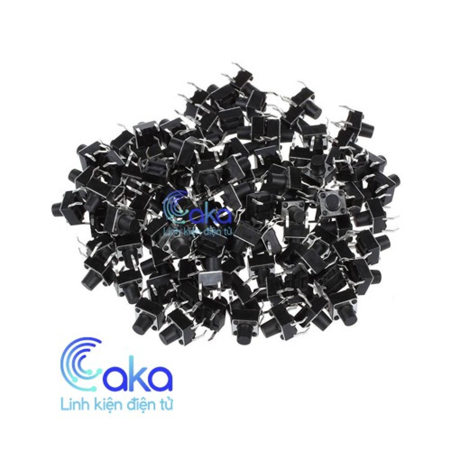 Bộ 10 nút nhấn 4 chân cắm nhấn nhả