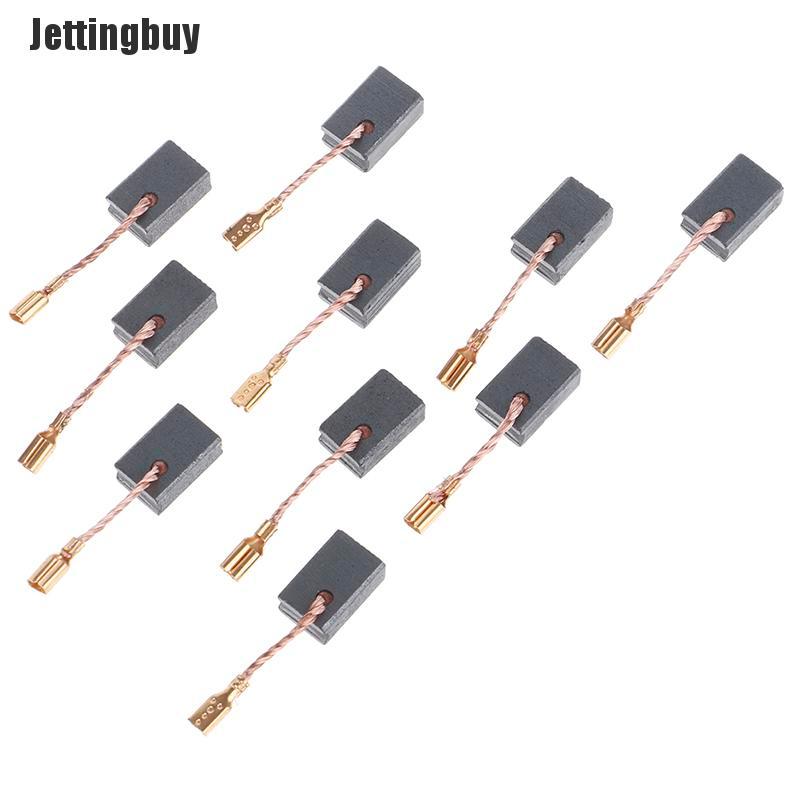 Jettingbuy 10Pcs Graphite Copper Motor Carbon Brushes Kit For Angle Grinder 6*8.5*13.5mm