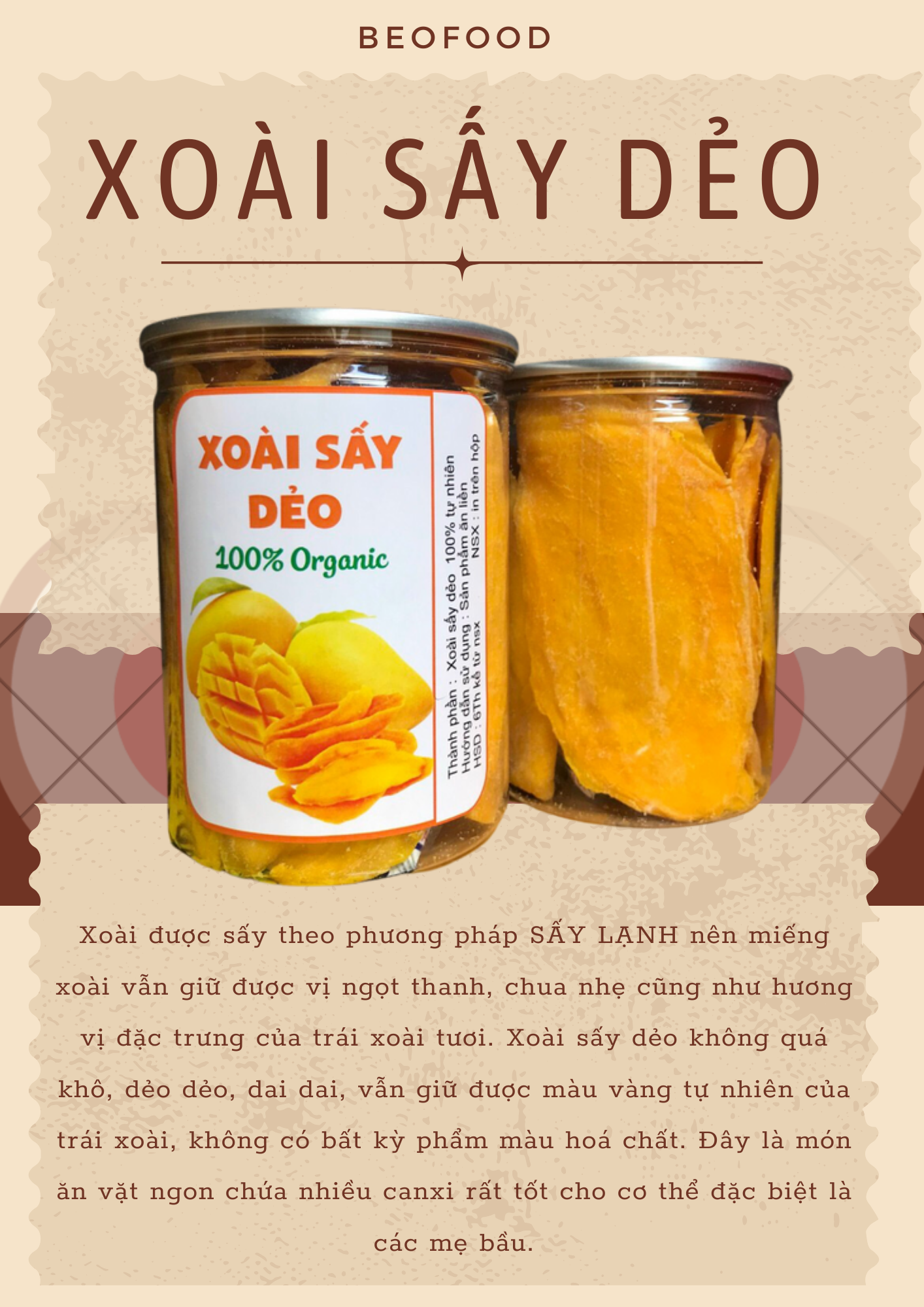 Xoài sấy dẻo 300g Đà Lạt