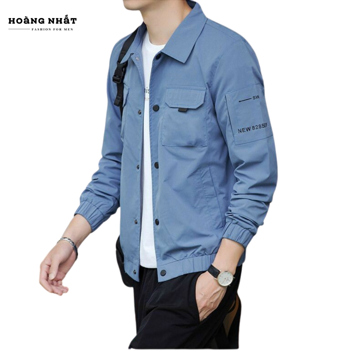 Áo khoác kaki nam nhiều túi nút bấm chất kaki cao cấp không xù không ra màu phong cách áo khoác Ulzzang - AK013