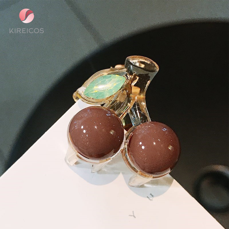 [HCM]1 Kẹp tóc Gấp tóc Nhí Mẫu 2 trái Cherry Cao Cấp Cho Bé - kireicos