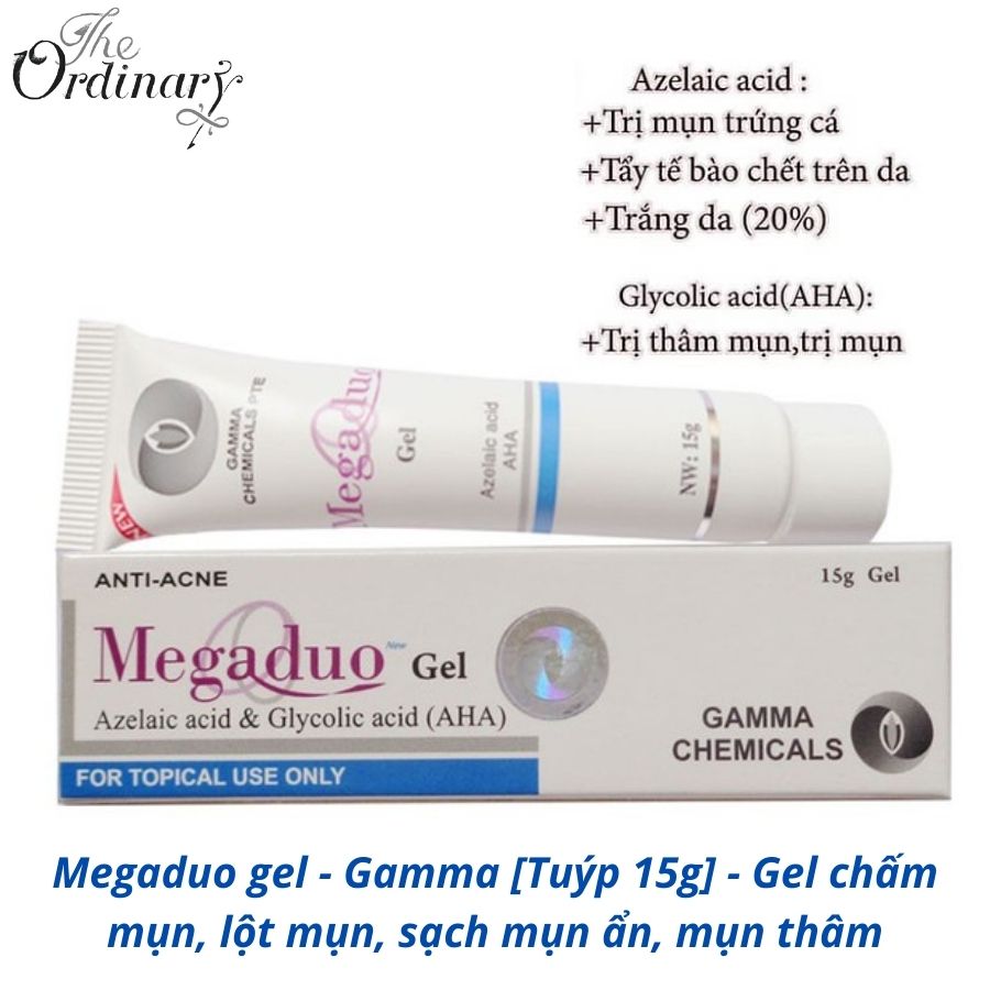 Megaduo gel - Gamma - Gel chấm mụn, lột mụn, sạch mụn ẩn, mụn thâm