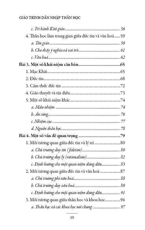 GIÁO TRÌNH DẪN NHẬP THẦN HỌC