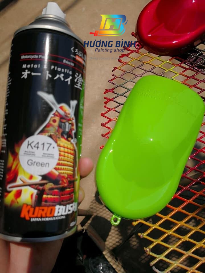 Sơn xịt Samurai màu Xanh Lá Cây - K417 (400ml) (có khả năng kháng xăng A92, A95)