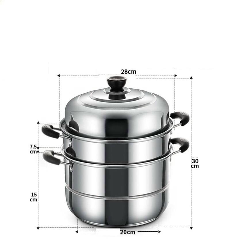 [SALE GIÁ SỐC] NỒI HẤP INOX ĐA NĂNG 3 TẦNG CAO CẤP