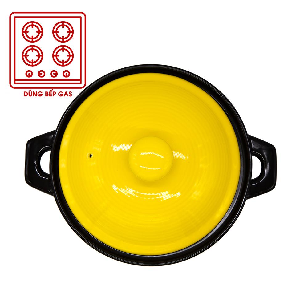 Nồi sứ ROYALCOOKS 3L – Nắp vàng (RC-MO2411)