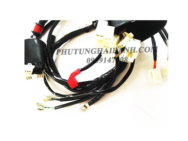 Bộ dây điện sườn cho xe Wave Alpha 2 bóng