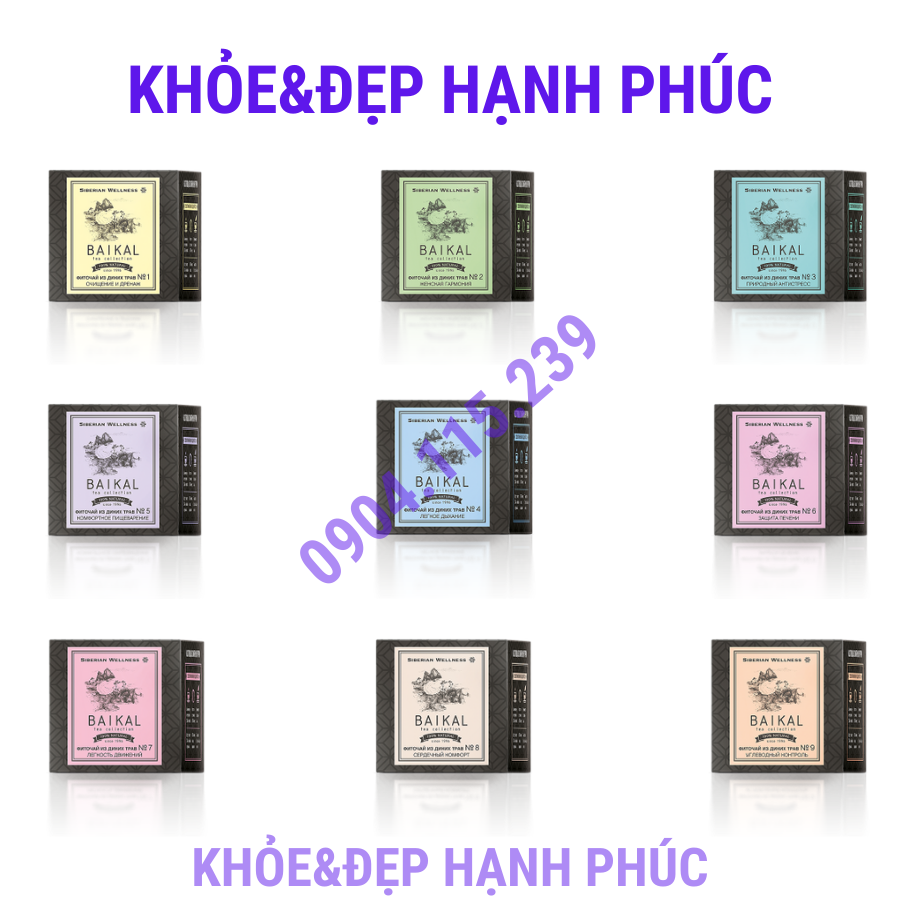[Trà gan ruột thận N1] Trà thảo mộc Baikal tea collection. Herbal tea N1 - 30 túi