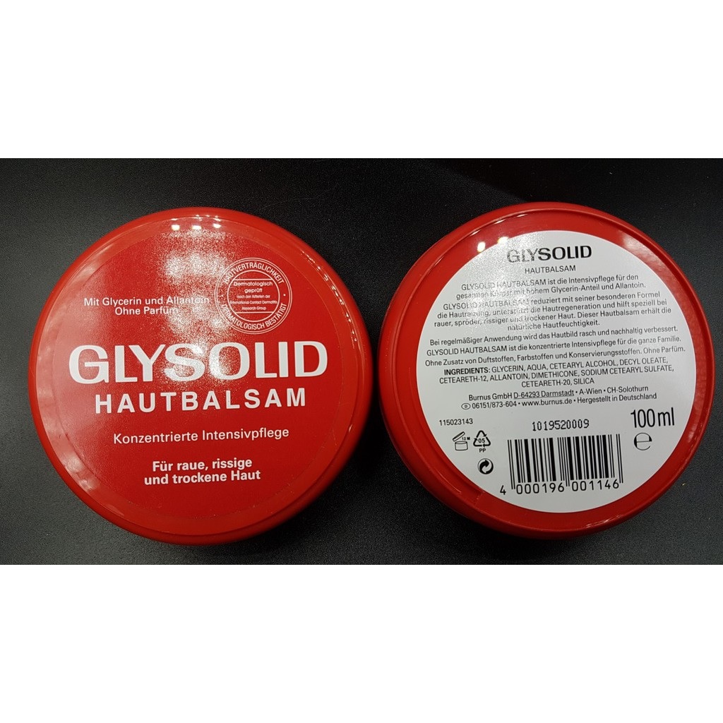 Kem bôi nẻ gót chân Glysolid Hautbalsam, 100ml