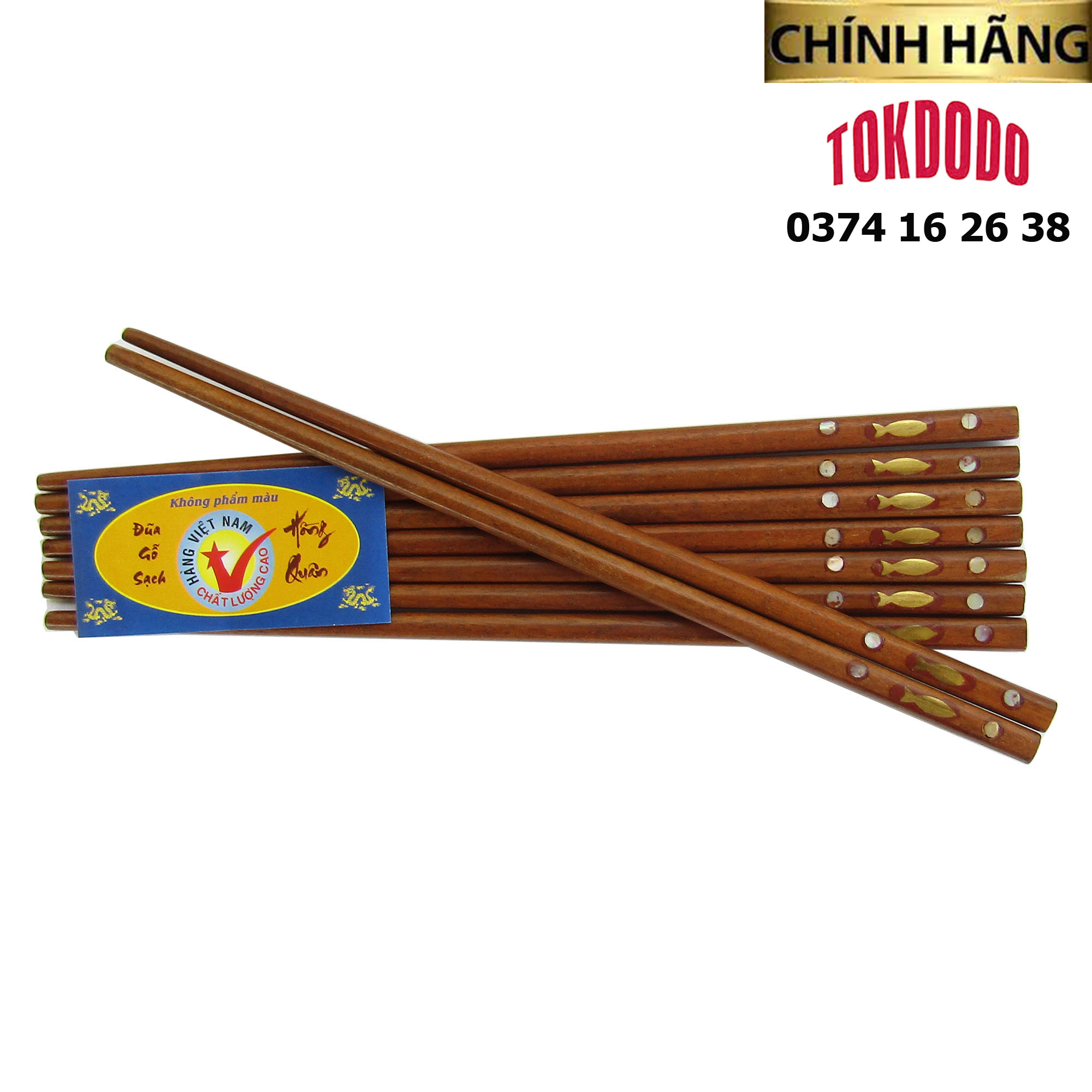 Bộ 10 Đôi Đũa Gỗ Cao Cấp TOKDODO