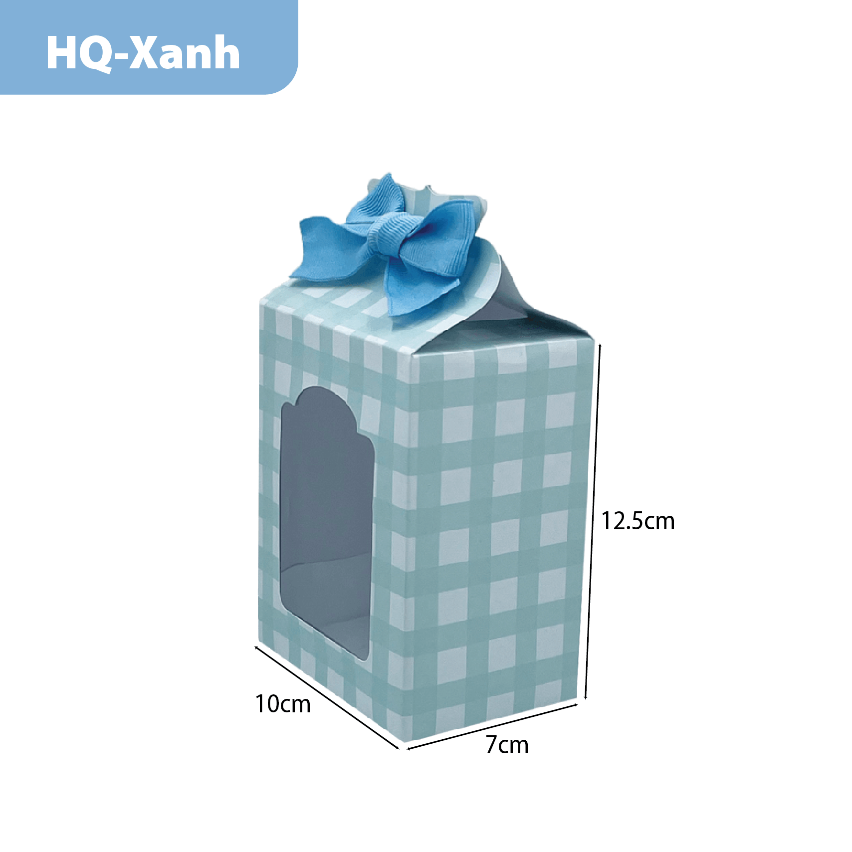 Hộp giấy đựng quà HQ01 + Nơ ( nhiều màu)