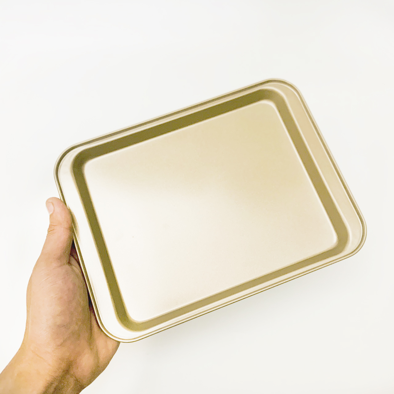 Khay Nướng Bánh Chữ Nhật Chống Dính/Banking Tray Mini 24*18*2cm - 28*18*2.6cm (Mầu Vàng)