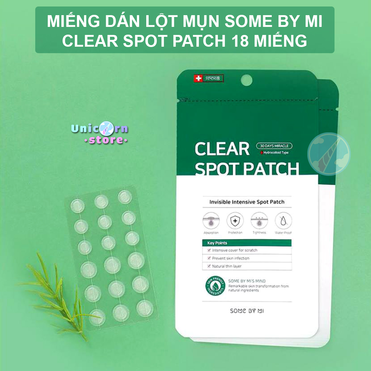 Miếng Dán Hỗ Trợ Giảm Mụn Some By Mi Clear Spot Patch 18 Miếng
