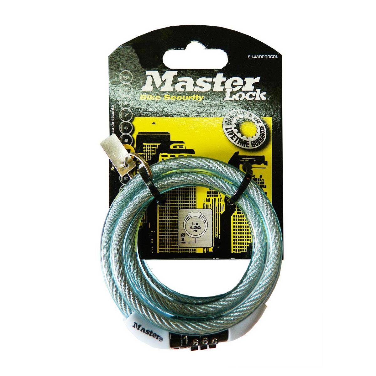 [HCM] Khóa Số Dây Cáp Master Lock 8143 EURDPRO Màu Đen - LUTO SHOP