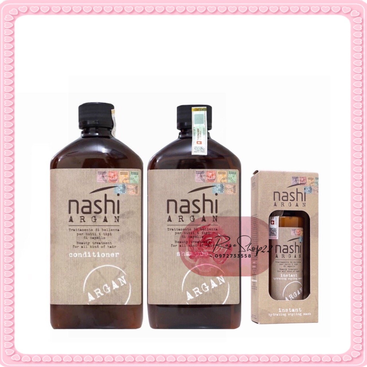 Argan revitalizing shampoo shampoo 500ml x 2 + Argan Premium Soft Dry Drain