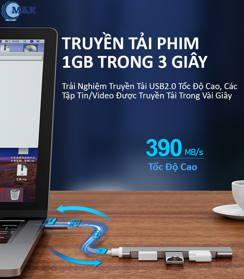 HUB Type C và HUB USB 3.0, Bộ Chia 4 Cổng USB 3.0, USB OTG