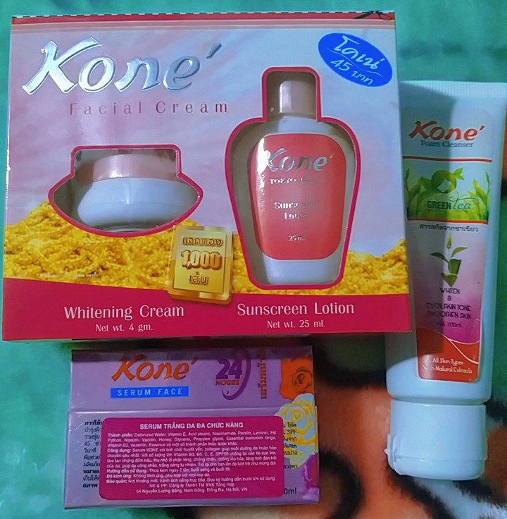 combo 3 món dưỡng trắng KEM KONE THÁI LAN MẪU MỚI