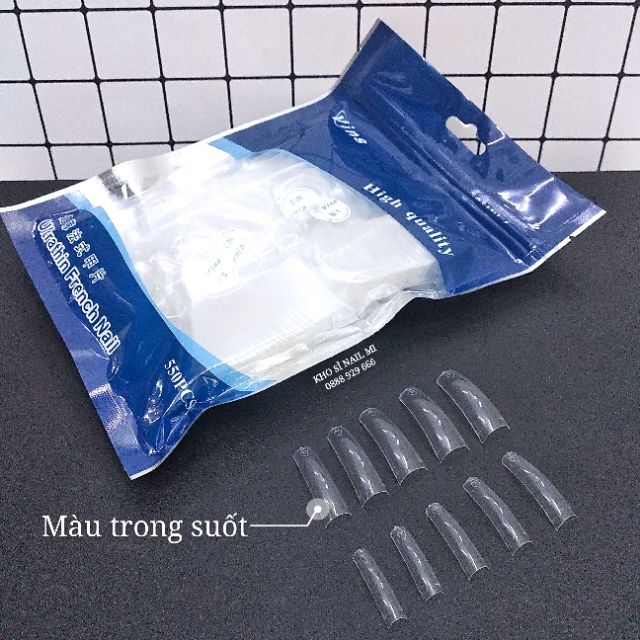 Móng nối Mỹ loại mới 550 móng đủ size - Móng tip form đẹp rất dẻo và bền