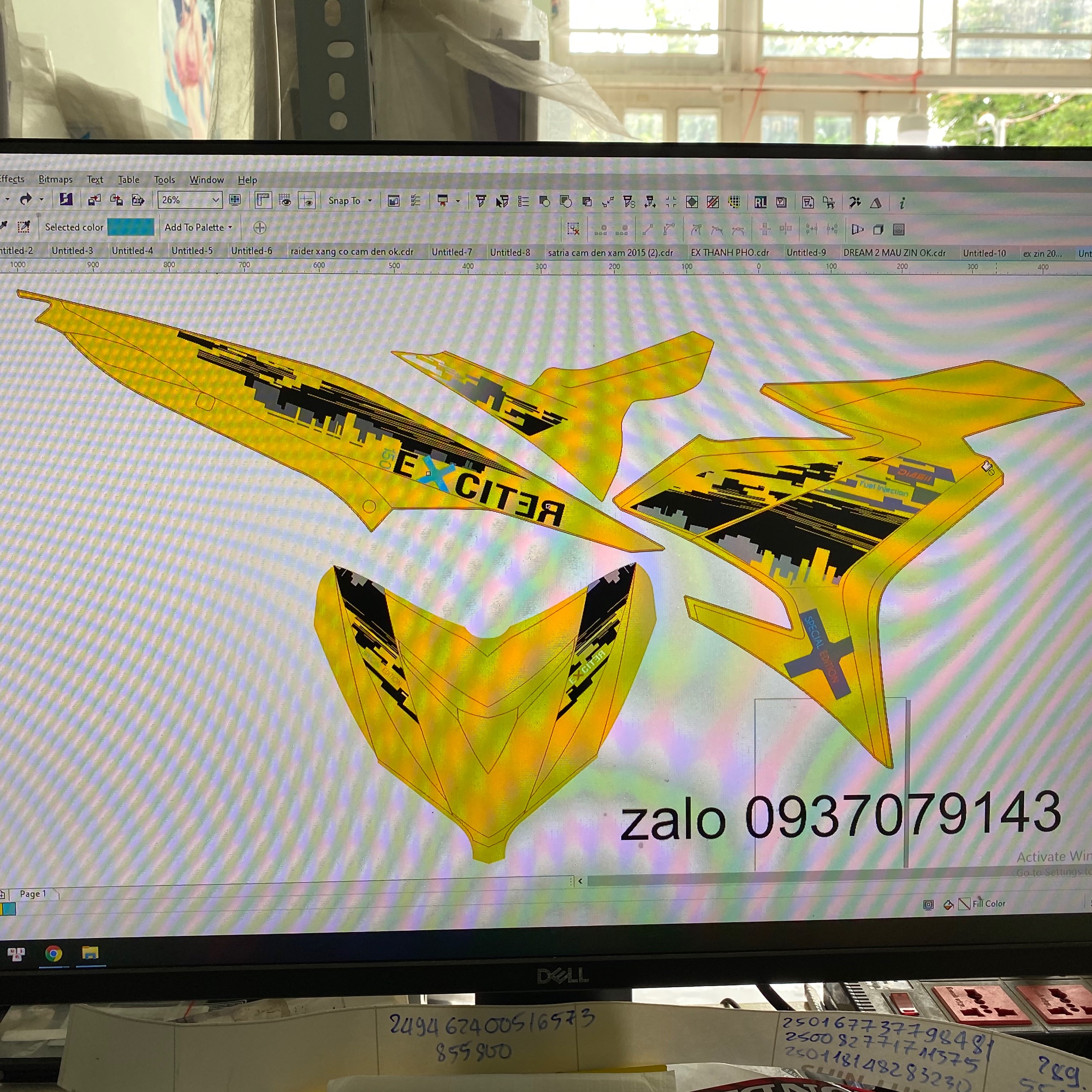Tem rời exciter 150 thành phố