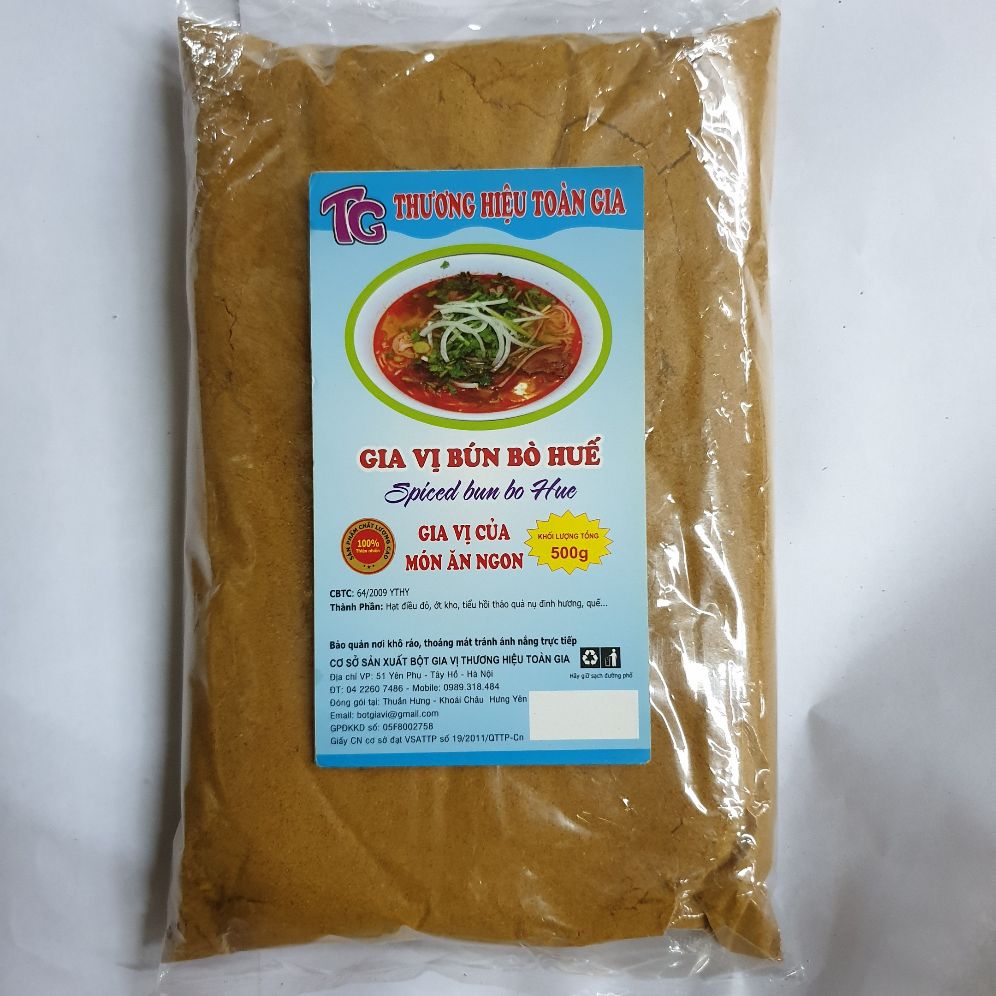 Gia vị cho bún bò huế 500g