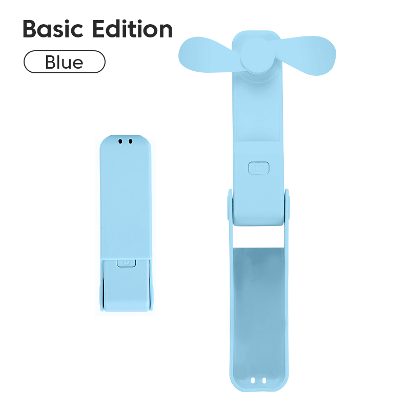 KUULAA Handheld Fan Quạt Mini Sạc Điện Mini Fold Fan Ventilador USB Cooling Fan Silent Small Fan Electrical Appliances Desktop Ventilado Quạt Sạc Tích Điện With LED Light