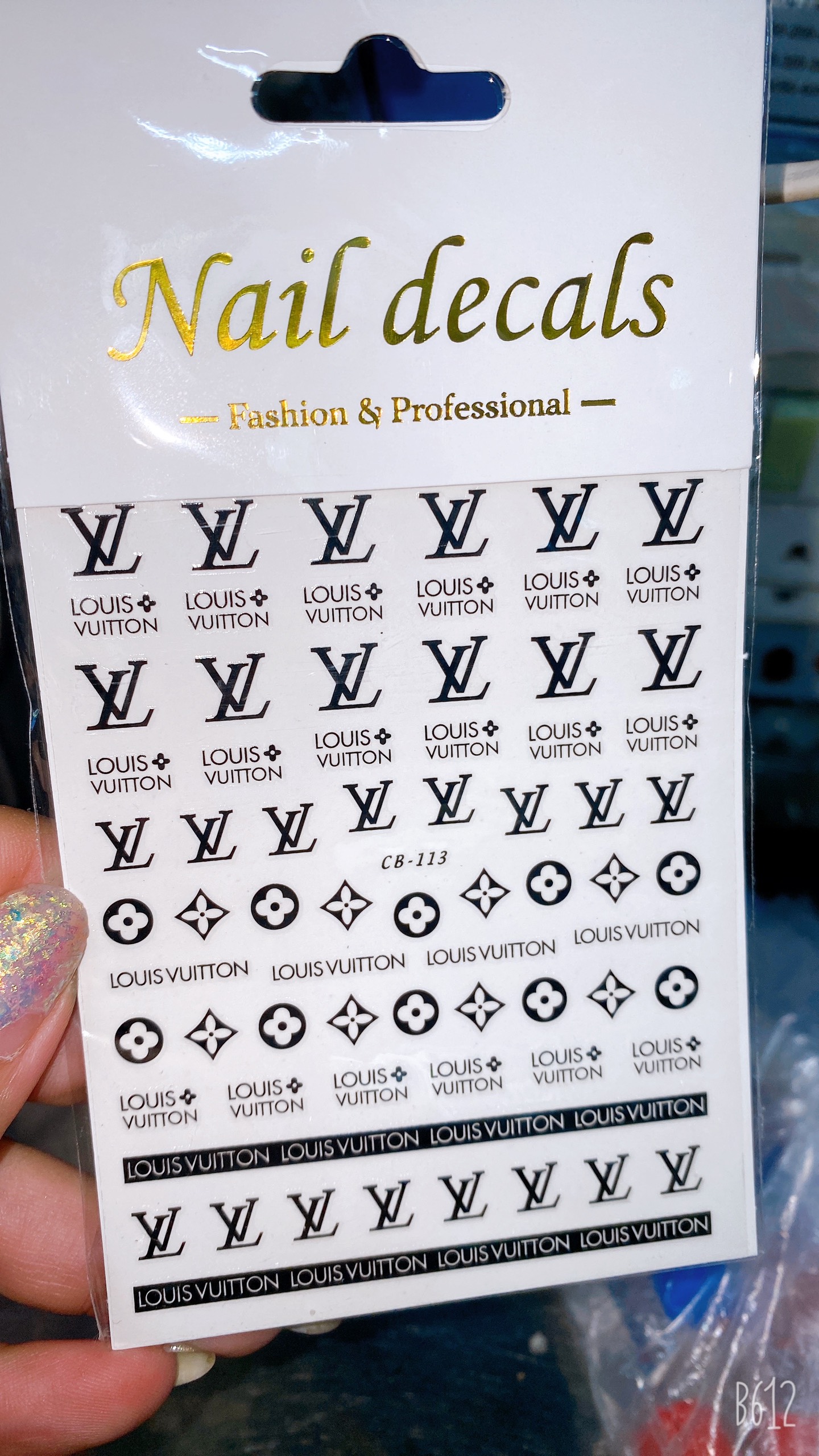 Sticker Thương Hiệu 2 ,Miếng dán móng tay 3D nail sticker