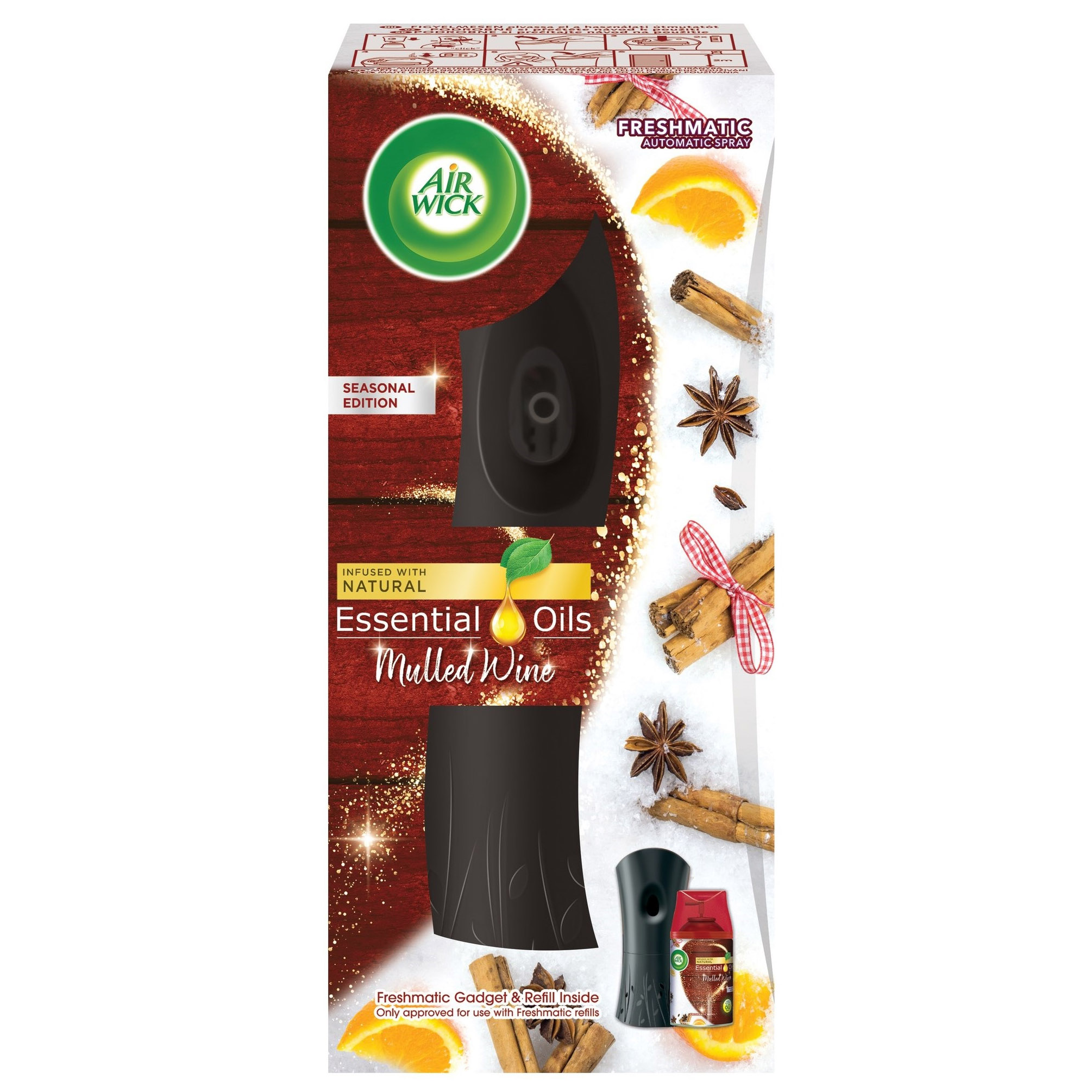 Máy xịt thơm phòng tự động Airwick AWK8541 Mulled Wine 250ml (Hương cam quế hồi)