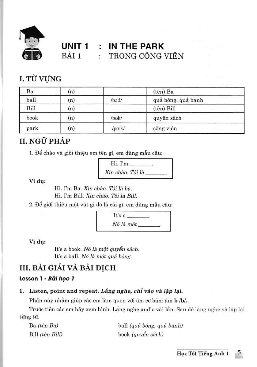 [HCM]Học Tốt Tiếng Anh Lớp 1 (Theo Chương Trình Tiểu Học Mới)