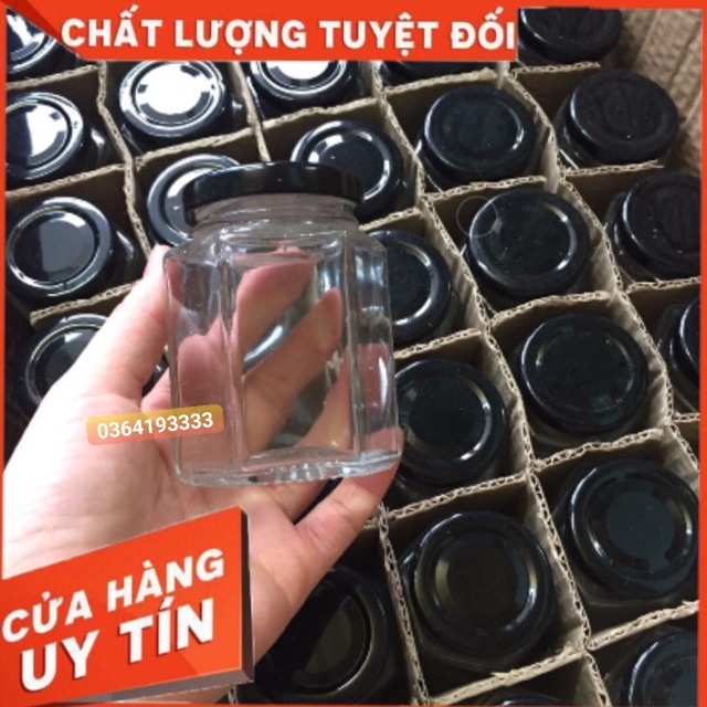 Hũ thuỷ tinh lục giác 100ml