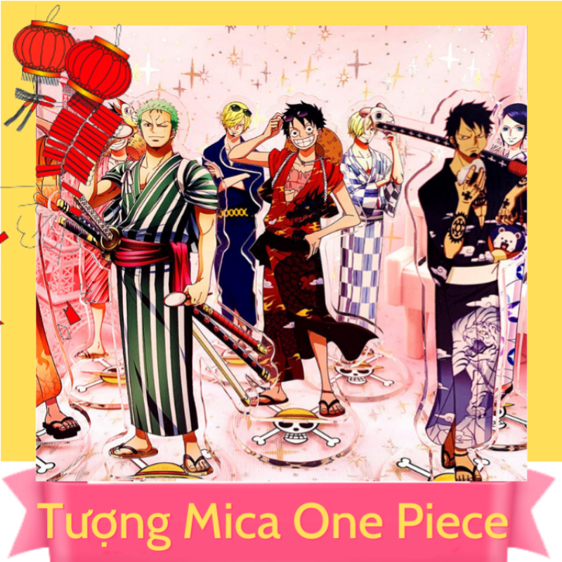 [Mới] 1 Tượng mica One Piece để bàn cực chất anime