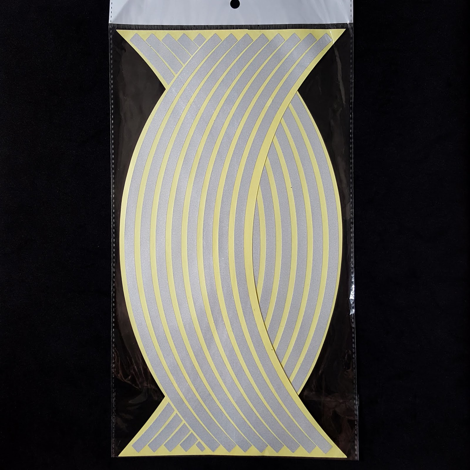 Bộ decan dán phản quang vành xe (màu bạc)