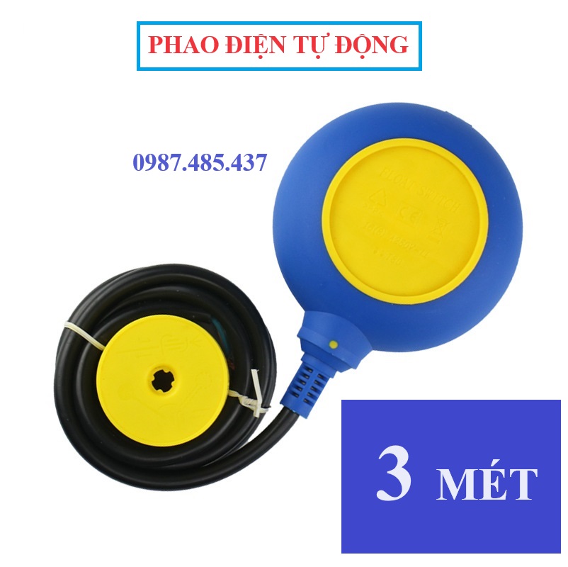 phao điện bơm nước tự động chống cạn chống tràn dài 3m 5m,công tắc phao điện kìn nước dùng cho máy bơm, công tắc cảm biến