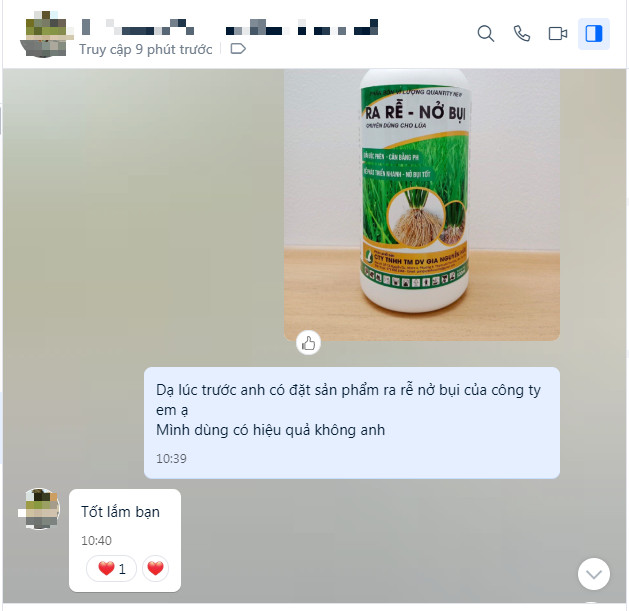 ra rễ nở bụi lúa CHAI 1L
