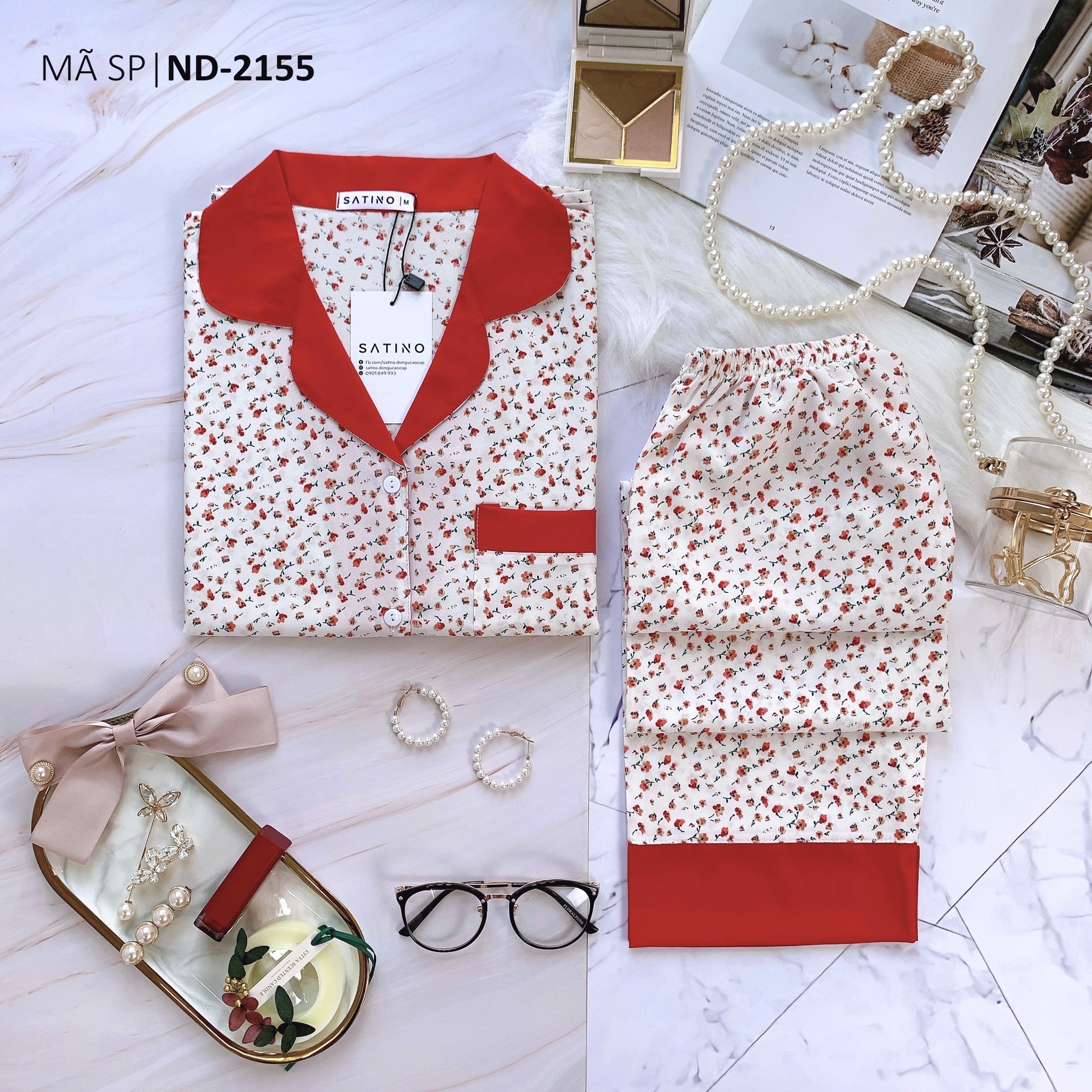 [COMBO 3 BỘ 499K] Pijama TNQD - Lalin Red