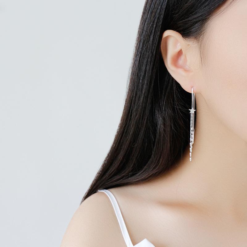 Bông tai bạc ngôi sao