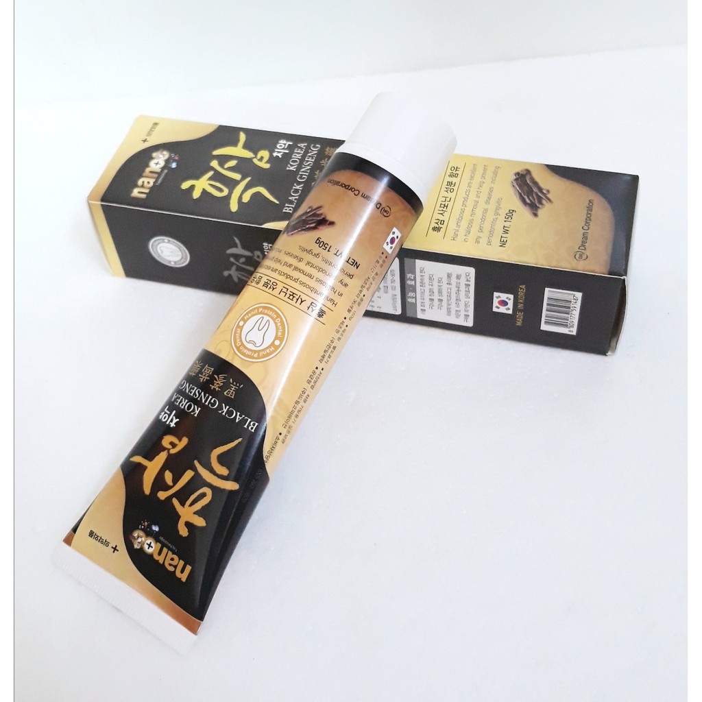 Kem Đánh Răng Hắc Sâm Nano Hàn Quốc 150g