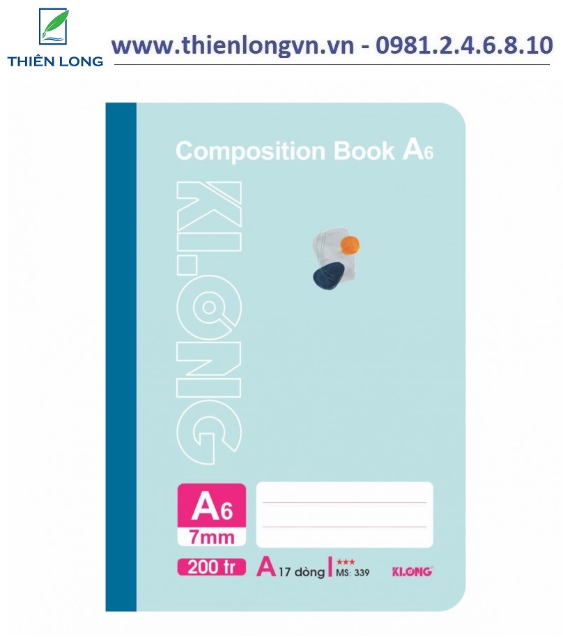 Sổ may dán gáy A6 - 200 trang; Klong 339