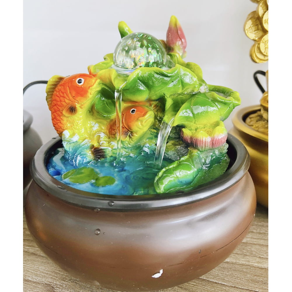 Thác Nước Phong Thủy, Hòn Non Bộ Mini Cá Chép Vượt Vũ Môn