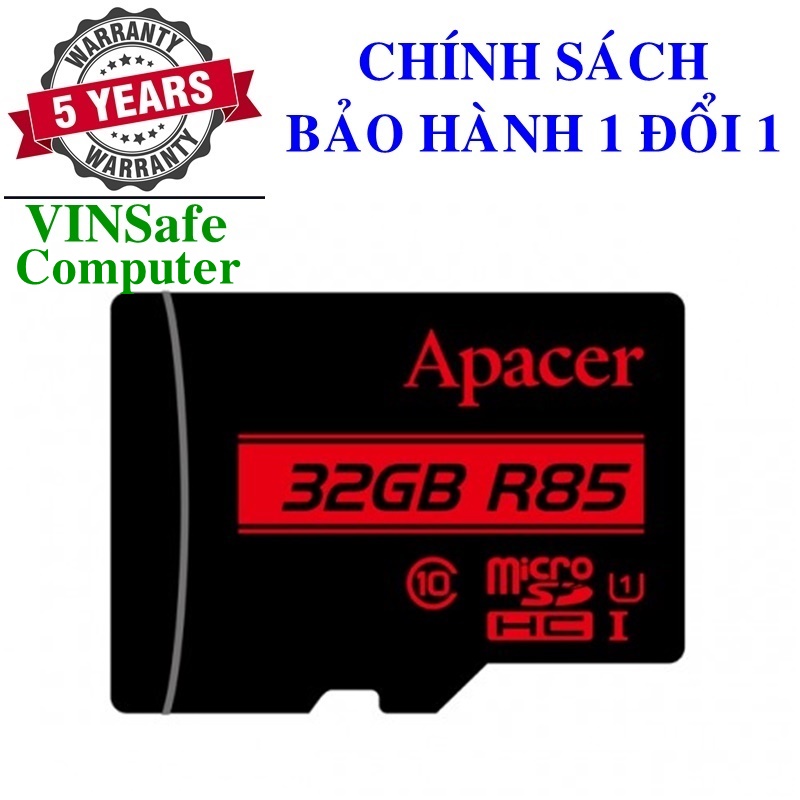 THẺ NHỚ MICROSD 32GB CLASS 10 APACER - SPC PHÂN PHỐI - BẢO HÀNH 60 THÁNG