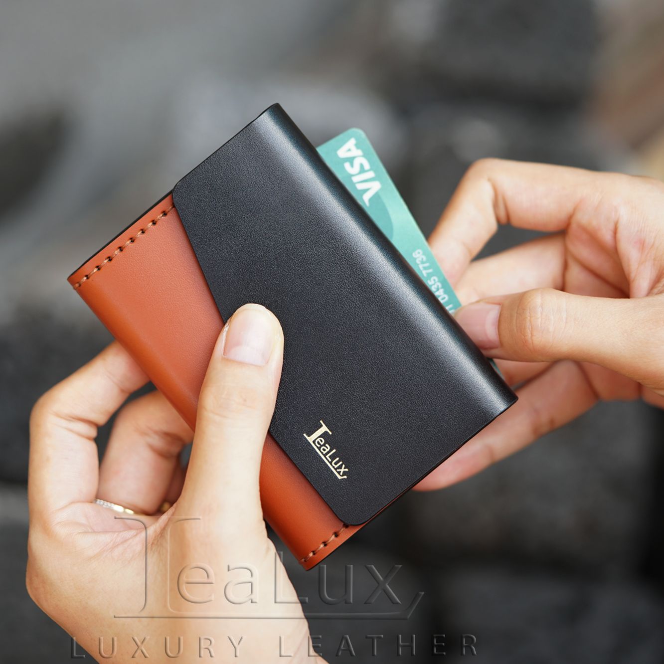 Ví Da Đựng Thẻ Handmade Cao Cấp Lealux Card Wallet