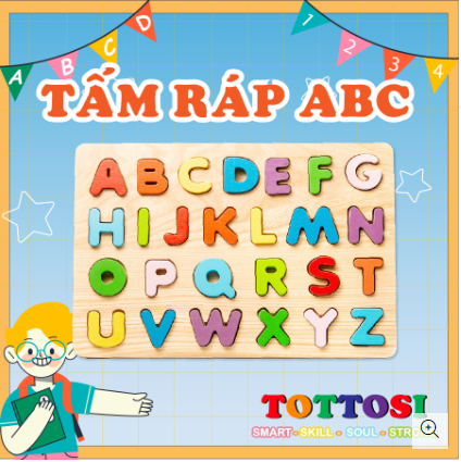 Alphabet letter Wood ABC assembled baby learning letters-tottosi wooden toy