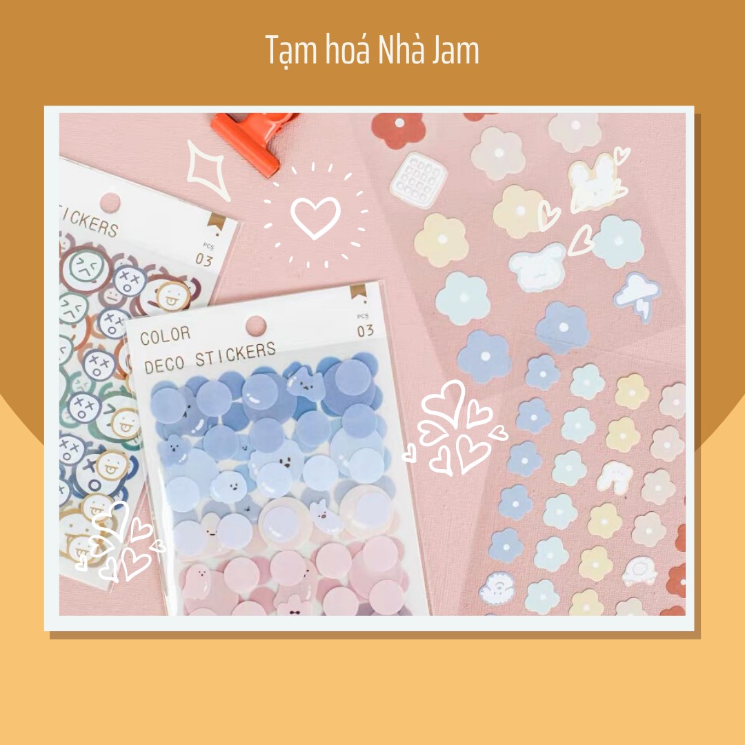 Miếng Dán Sticker ⚜️FREESHIP⚜️Trang Trí Sổ Lưu Niệm