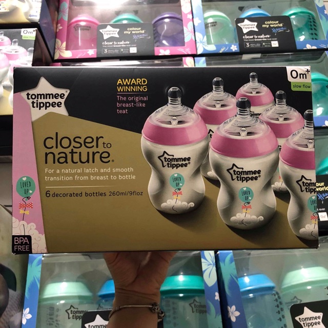 Bình sữa chống sặc Tommee Tippee 260ml_ Hàng Úc