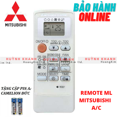 REMOTE ML MITSUBISHI A/C BỀN ĐẸP CHÍNH HÃNG