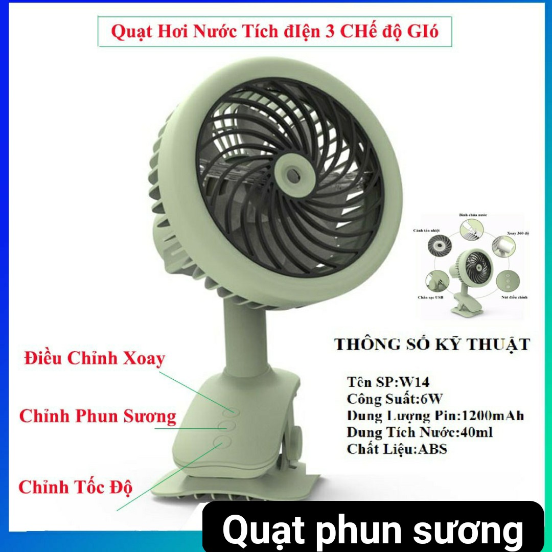 QUẠT PHUN SƯƠNG MẪU MỚI