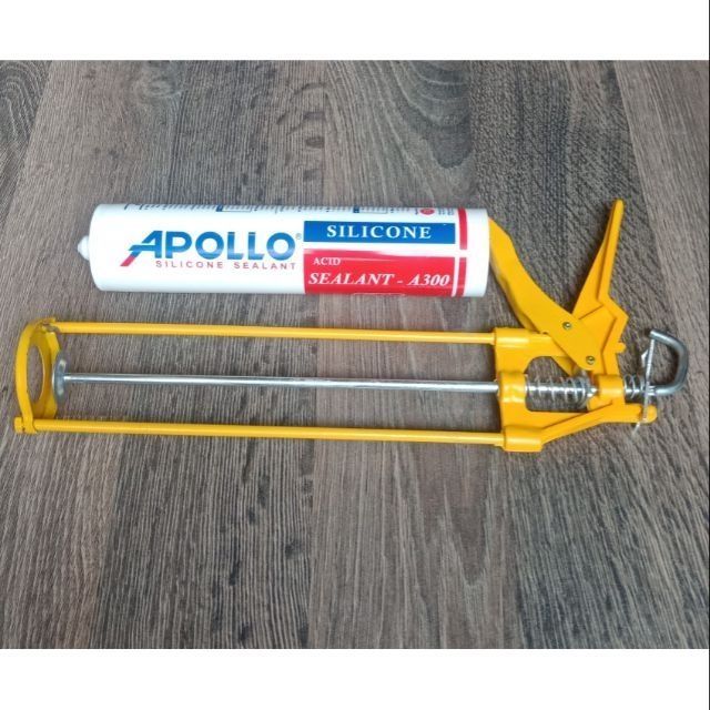 Keo silicon Apolo  A300 + súng bắn keo(Trong ,Sữa, Đen)