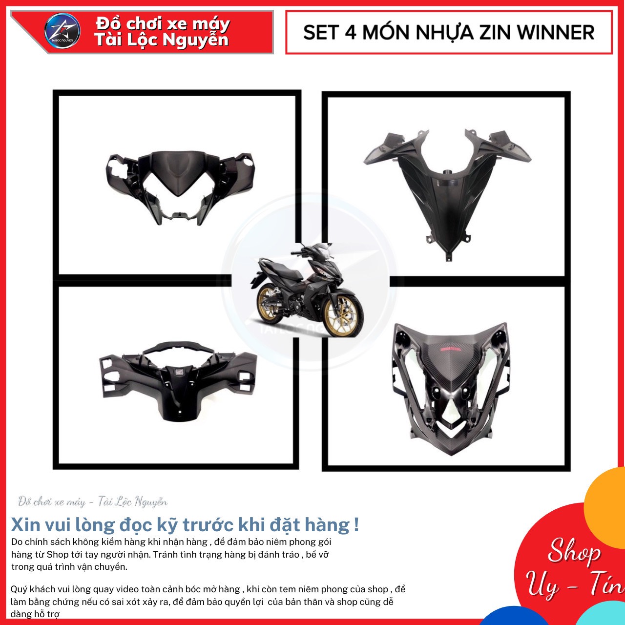 Set 4 món nhựa zin c.hãng cho honda winner