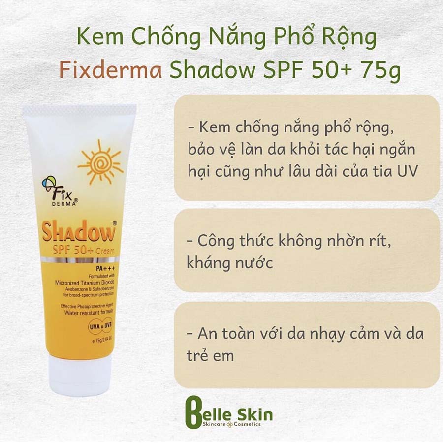 Kem Chống Nắng Fixderma Shadow SPF50+ Cream 75g